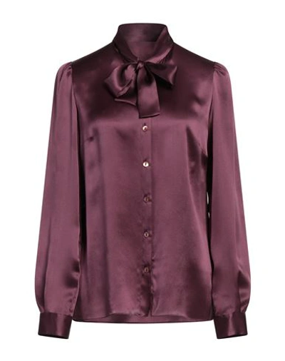 Shop Dolce & Gabbana Woman Shirt Deep Purple Size 10 Silk