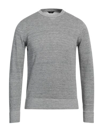 Shop Hōsio Man Sweater Grey Size Xl Linen