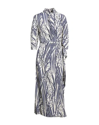 Shop Prada Woman Midi Dress Navy Blue Size 10 Viscose