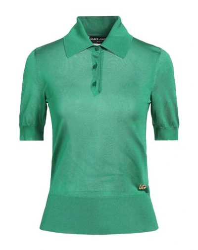 Dolce & Gabbana Woman Sweater Green Size 8 Polyester, Bronze In Green