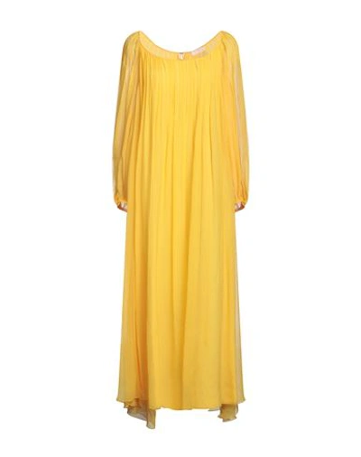 Shop Chloé Woman Maxi Dress Mandarin Size 8 Silk