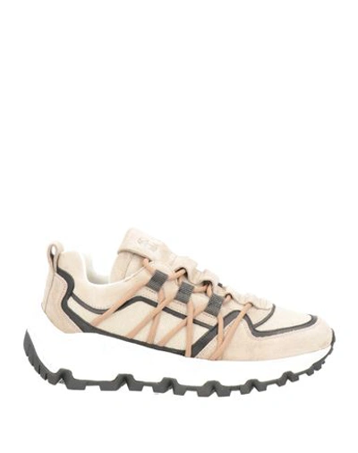 Brunello Cucinelli Light Brown Suede Sneakers In Grey