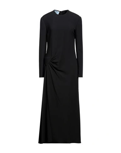 Shop Prada Woman Maxi Dress Black Size 4 Viscose
