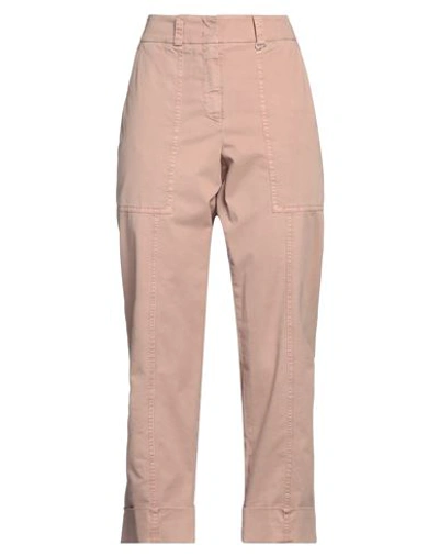 Shop Peserico Woman Pants Blush Size 6 Cotton, Elastane In Pink