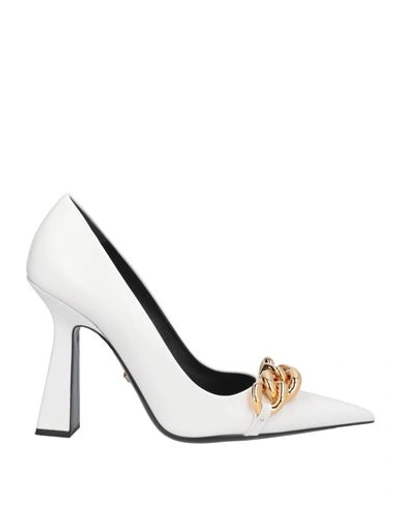 Shop Versace Woman Pumps White Size 11 Calfskin