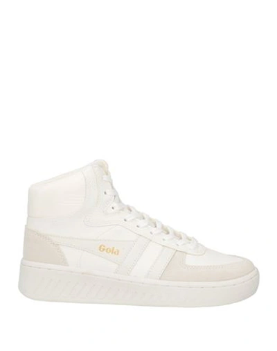 Shop Gola Woman Sneakers White Size 7 Leather, Textile Fibers