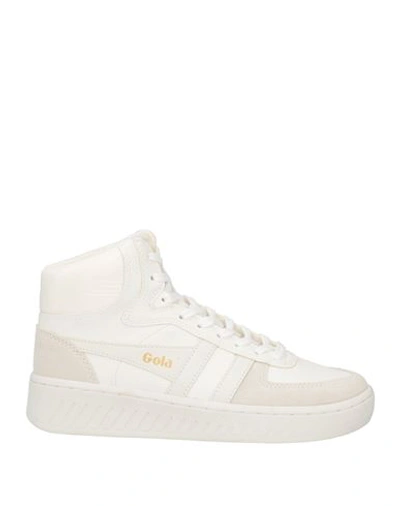 Shop Gola Woman Sneakers White Size 6 Leather, Textile Fibers