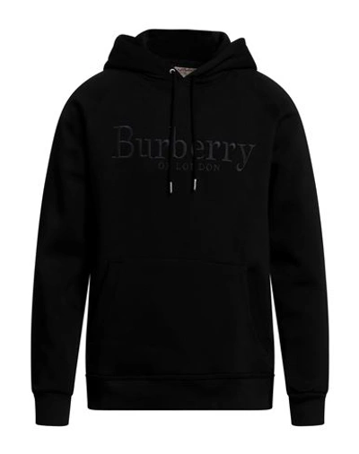 Shop Burberry Man Sweatshirt Black Size M Cotton, Polyester