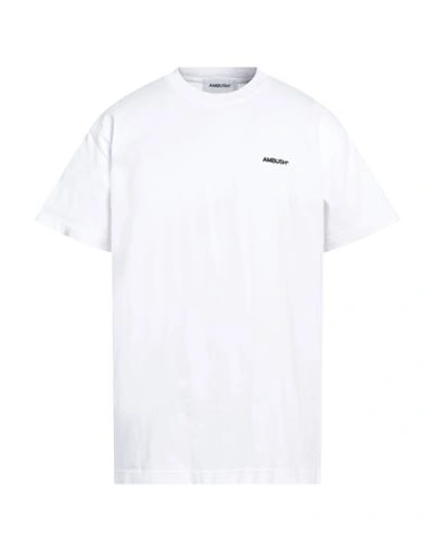 Shop Ambush Man T-shirt White Size L Cotton, Polyester