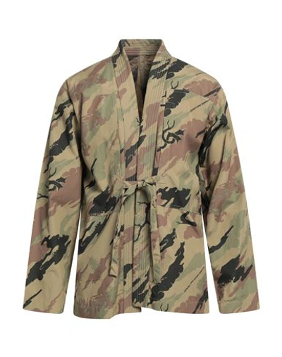 Shop Maharishi Man Overcoat & Trench Coat Military Green Size Xl Organic Cotton