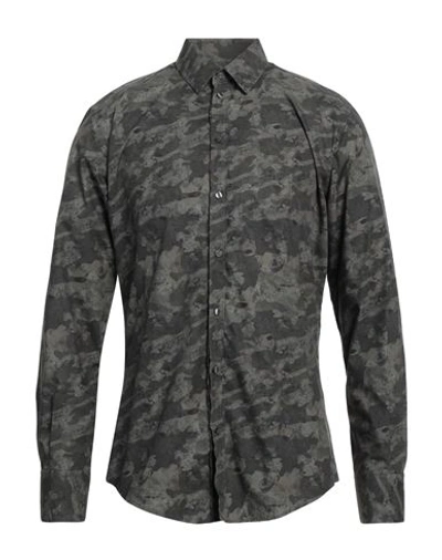 Shop Dolce & Gabbana Man Shirt Lead Size 17 Cotton In Grey
