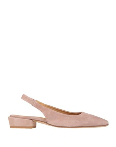 Shop Pomme D'or Woman Ballet Flats Pastel Pink Size 8 Leather