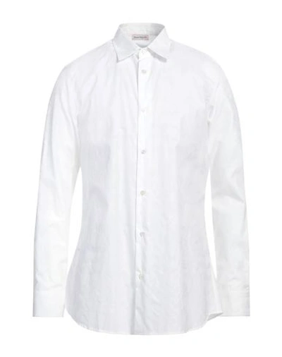Shop Alexander Mcqueen Man Shirt White Size 17 Cotton