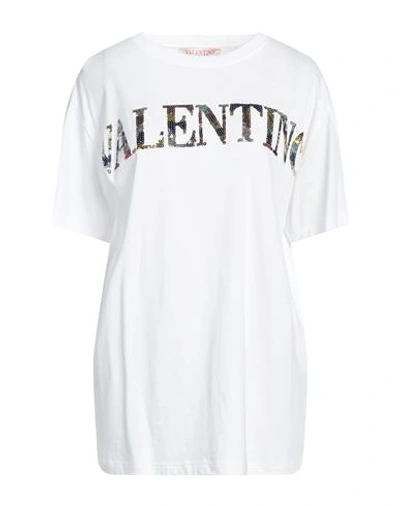 Shop Valentino Garavani Woman T-shirt White Size M Cotton, Viscose, Polyester
