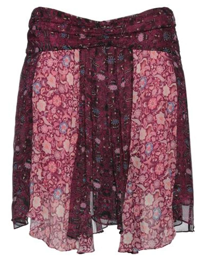 Shop Isabel Marant Woman Mini Skirt Deep Purple Size 6 Silk
