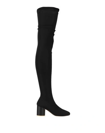 Shop Mm6 Maison Margiela Woman Boot Black Size 8 Textile Fibers