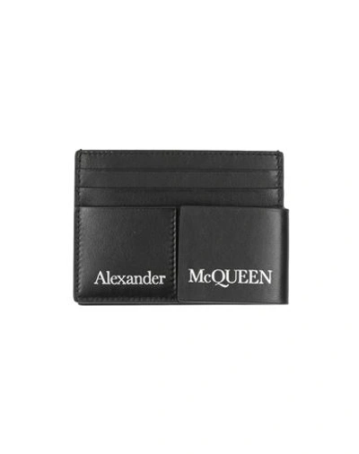 Shop Alexander Mcqueen Man Document Holder Black Size - Soft Leather