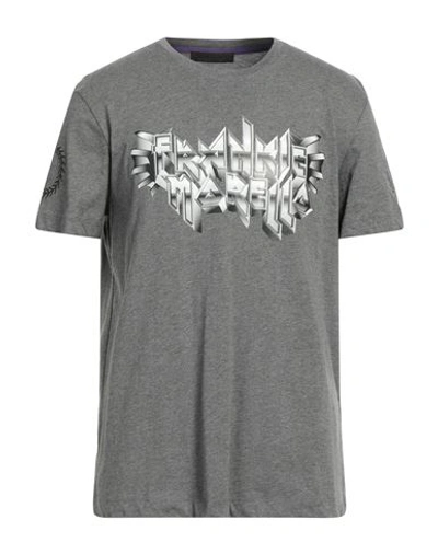 Shop Frankie Morello Man T-shirt Lead Size Xxl Cotton In Grey