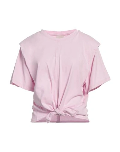 Shop Isabel Marant Woman T-shirt Pink Size M Organic Cotton