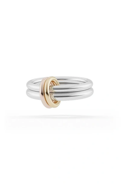 Shop Spinelli Kilcollin Calliope Stack Ring In Silver Gold