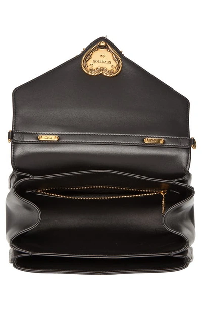 Shop Dolce & Gabbana Devotion Leather Top Handle Bag In Black