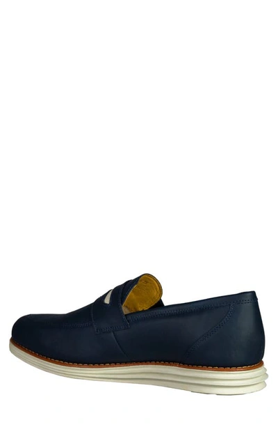 Shop Sandro Moscoloni Natal Penny Loafer In White Navy