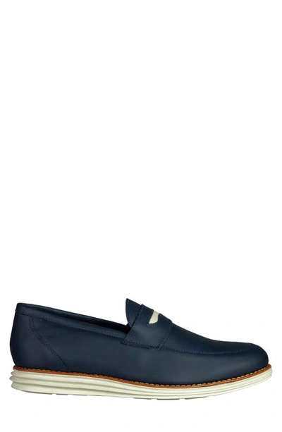 Shop Sandro Moscoloni Natal Penny Loafer In White Navy