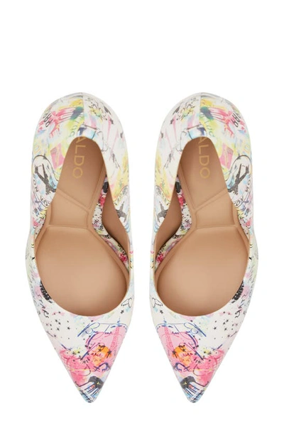 Aldo Stessy 2.0 Pointed Toe Pump In Ivory Multi
