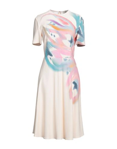 Shop Etro Woman Midi Dress Ivory Size 6 Viscose, Elastane In White