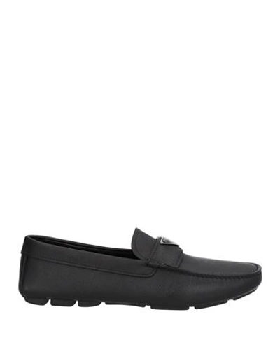 Shop Prada Man Loafers Black Size 8 Soft Leather