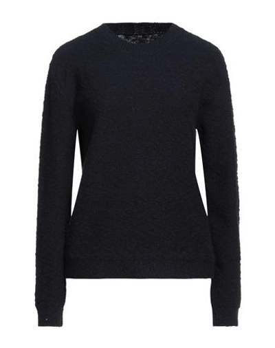 Shop Maison Margiela Woman Sweater Midnight Blue Size S Cotton, Polyamide