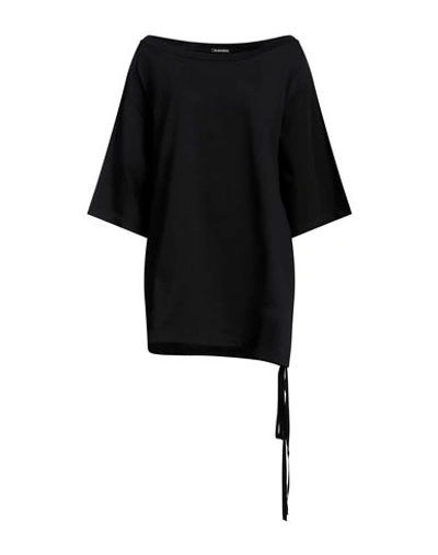 Shop Ann Demeulemeester Woman T-shirt Black Size M Cotton