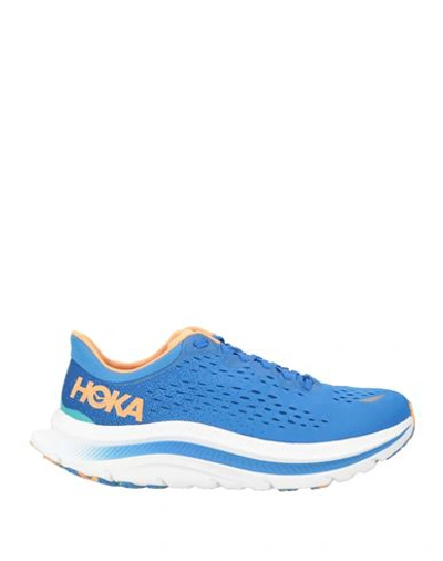 Shop Hoka One One Man Sneakers Azure Size 11.5 Textile Fibers In Blue