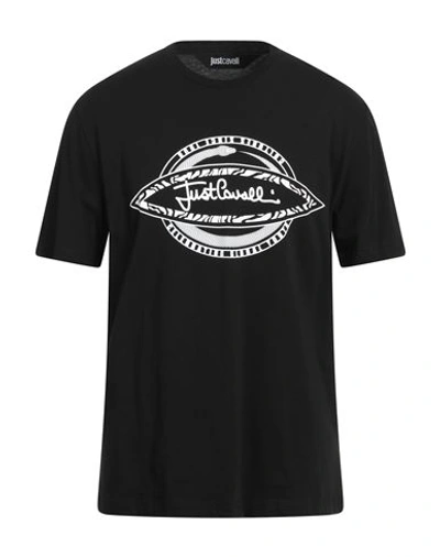Shop Just Cavalli Man T-shirt Black Size Xl Cotton