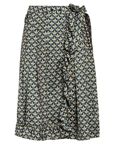 Shop Rabanne Woman Midi Skirt Navy Blue Size 8 Polyester