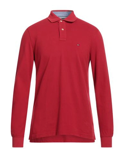 Shop Tommy Hilfiger Man Polo Shirt Red Size Xxl Cotton