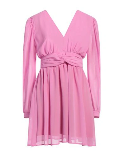 Markup Woman Mini Dress Pink Size Xl Polyester In Pink