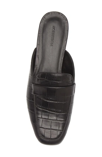 Shop Nordstrom Acasia Loafer Mule In Black Croco