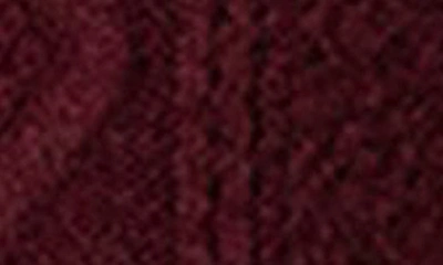 Edikted Women's Ray Cable Knit Hooded Cardigan In Burgundy