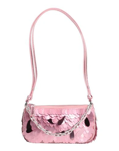 Shop By Far Woman Handbag Pink Size - Polyester, Recycled Polyester, Lambskin