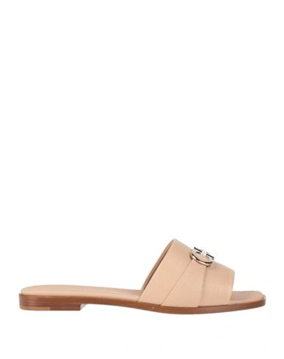 Shop Ferragamo Woman Sandals Beige Size 5.5 Soft Leather