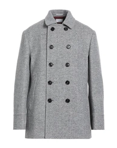 Shop Brunello Cucinelli Man Coat Grey Size 42 Wool, Cashmere