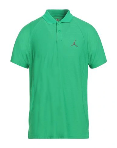 Shop Jordan Man Polo Shirt Green Size S Polyester