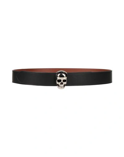 Shop Alexander Mcqueen Man Belt Black Size 39.5 Leather