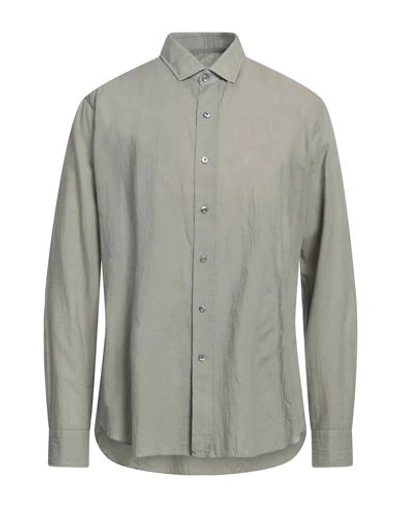 Shop Salvatore Piccolo Man Shirt Grey Size 17 Cotton