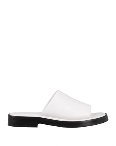 Ferragamo Open-toe Slip-on Slides In White