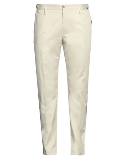 Shop Dolce & Gabbana Man Pants Beige Size 38 Cotton, Elastane