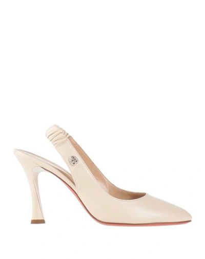 Shop Baldinini Woman Pumps Ivory Size 7 Leather In White