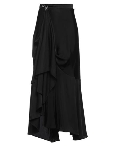 Shop Alexander Mcqueen Woman Maxi Skirt Black Size 10 Cupro