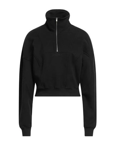 Shop Saint Laurent Woman Sweatshirt Black Size M Cotton, Elastane